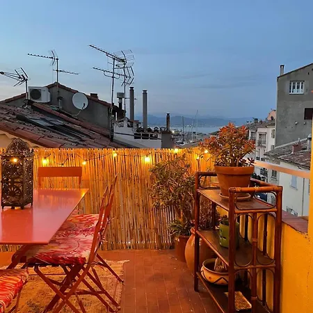 06m - Old Beautiful Duplex Terrace With Sea View Antibes