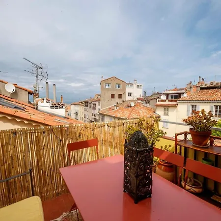 06m - Old Beautiful Duplex Terrace With Sea View * Antibes